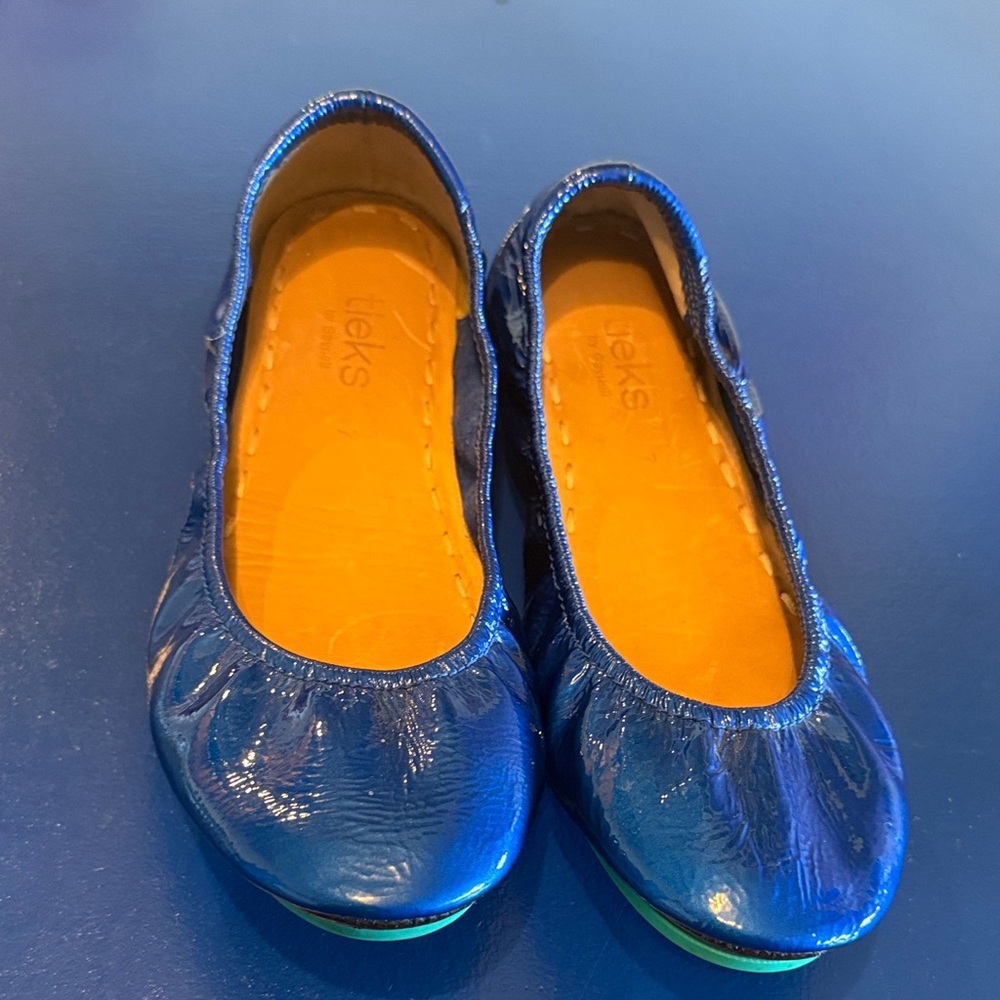 Tieks by Gavrielle Flats Sapphire Patent Leather Size 7 Excellent Condition - Picture 5 of 10